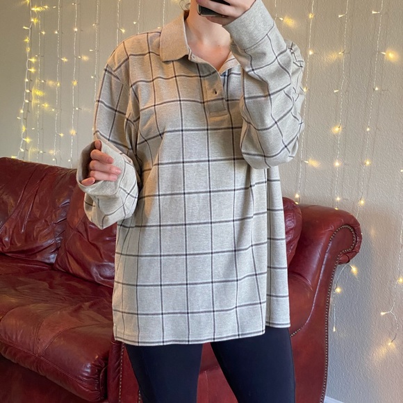 Sweaters - 🍩 5 for $15 - Oversize plaid pullover sweater